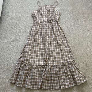NWT Mango Maxi Dress in Checker Plaid